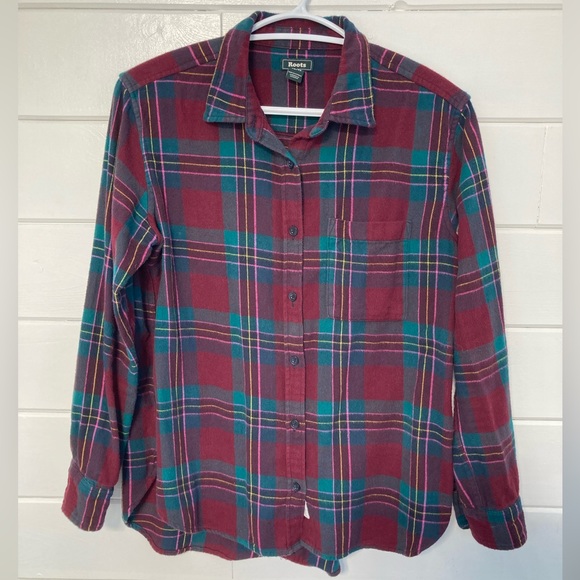 Roots Flannel Button Down - Picture 1 of 6